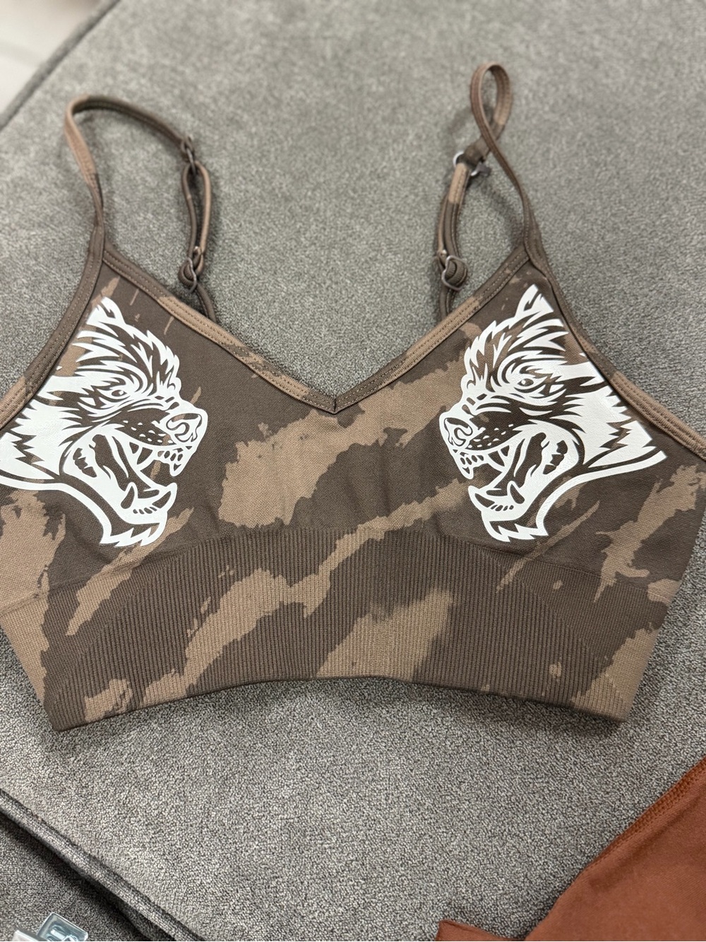 Women’s dark sport bra  - Brown